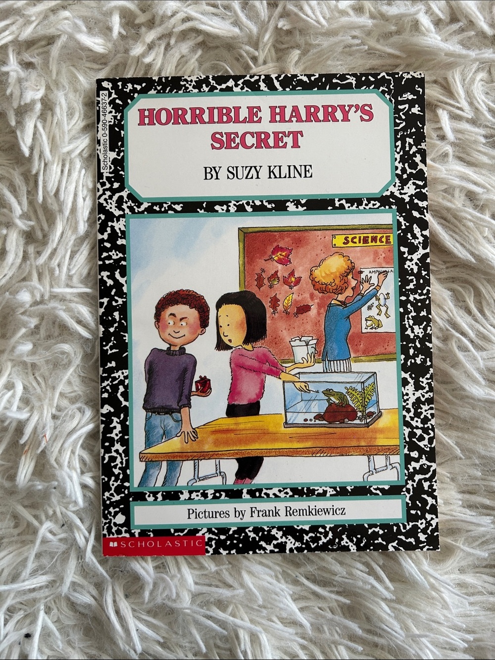 Scholastic Horrible Harry's Secret - Black, White, Teal, Pink by Suzy Kline